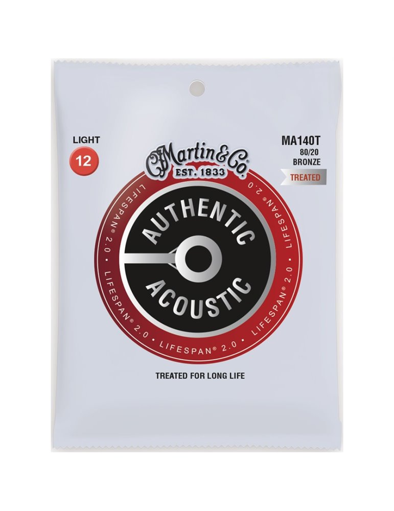 Juego Cuerdas Guitarra Acústica Martin MA-140T Lifespan 80/20 012-054