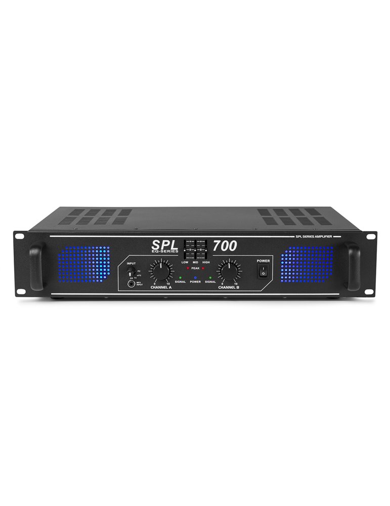 SkyTec, amplificador 2x 350W con ecualizador - SPL700EQ