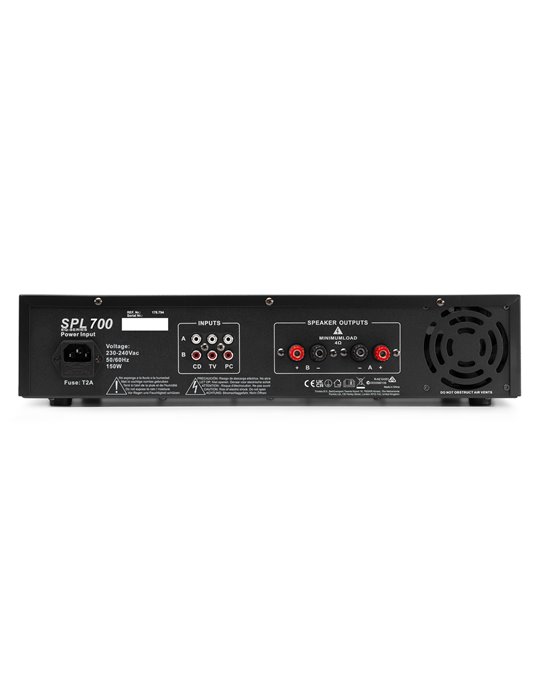 SkyTec, amplificador 2x 350W con ecualizador - SPL700EQ