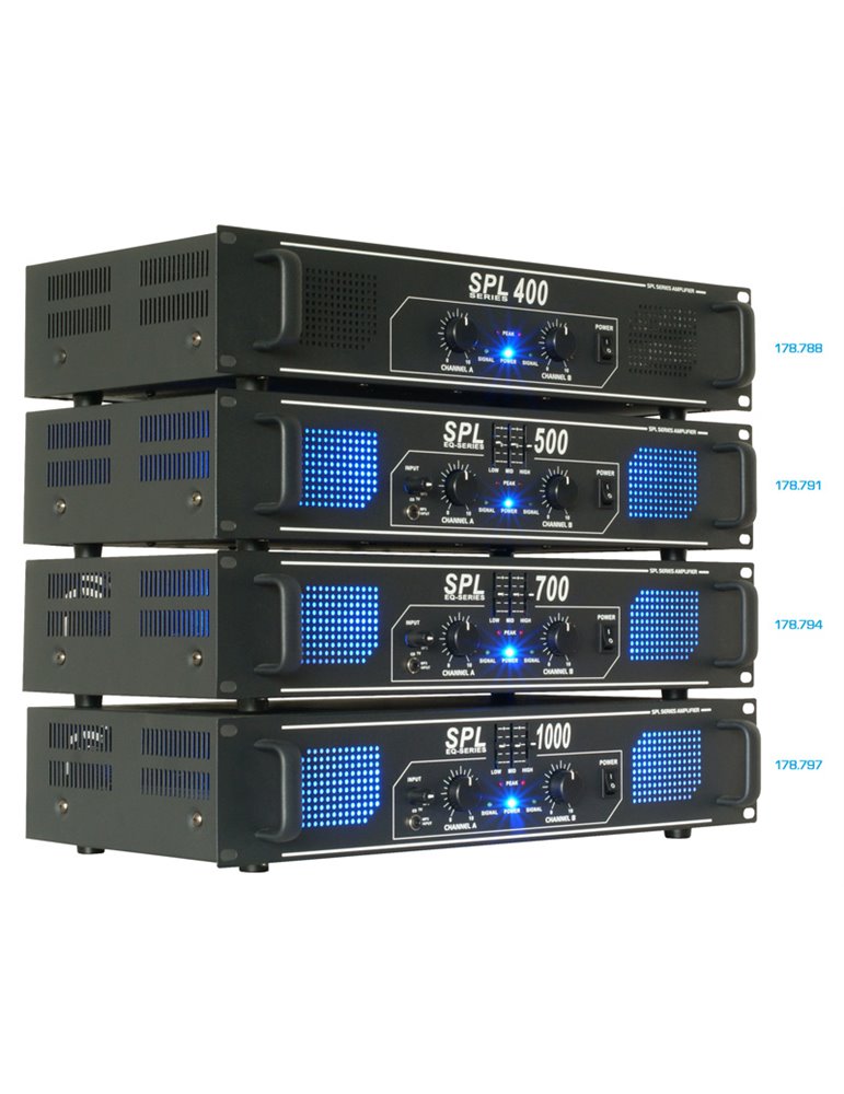 SkyTec, amplificador 2x 350W con ecualizador - SPL700EQ