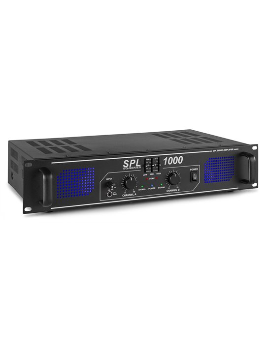 SkyTec, amplificador 2x 500W con ecualizador - SPL1000EQ