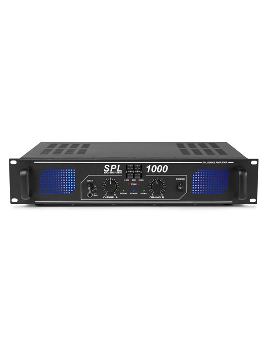 SkyTec, amplificador 2x 500W con ecualizador - SPL1000EQ