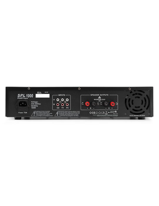 SkyTec, amplificador 2x 500W con ecualizador - SPL1000EQ