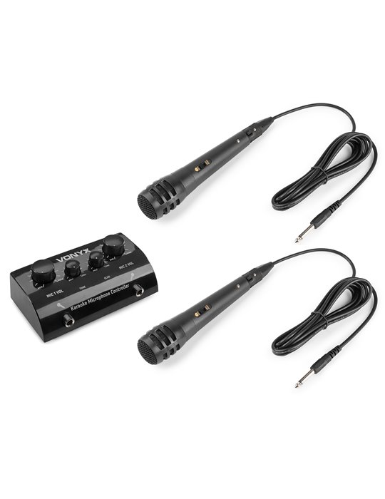 AV430B Controlador micrófonos Karaoke Negro