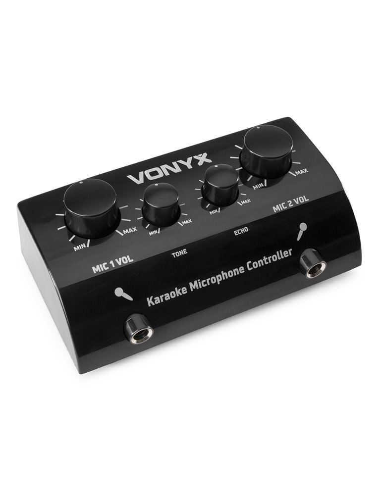 AV430B Controlador micrófonos Karaoke Negro
