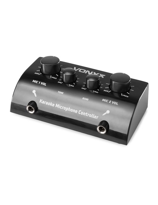 AV430B Controlador micrófonos Karaoke Negro