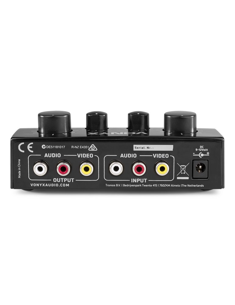 AV430B Controlador micrófonos Karaoke Negro