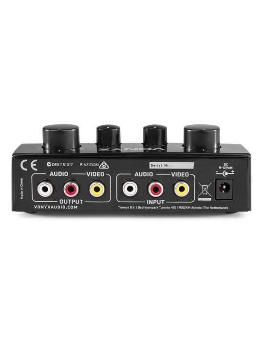 AV430B Controlador micrófonos Karaoke Negro