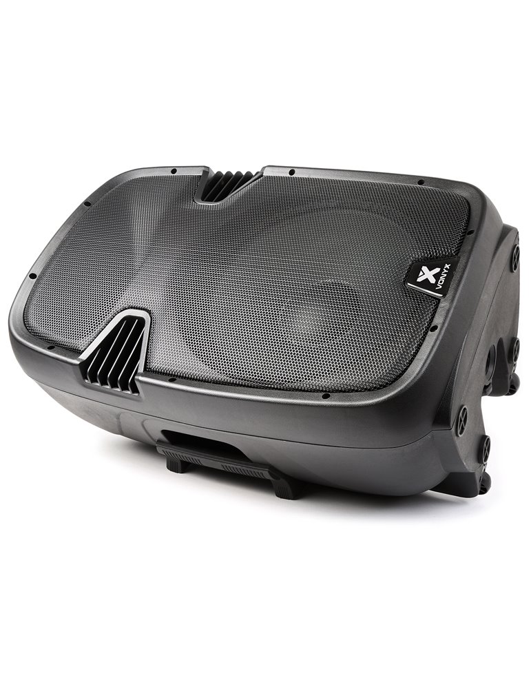 SPJ-PA915 Bafle movil activo ABS 15" 2 micros UHF/USB/MP3