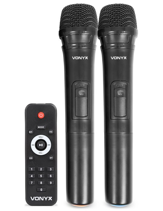 SPJ-PA915 Bafle movil activo ABS 15" 2 micros UHF/USB/MP3