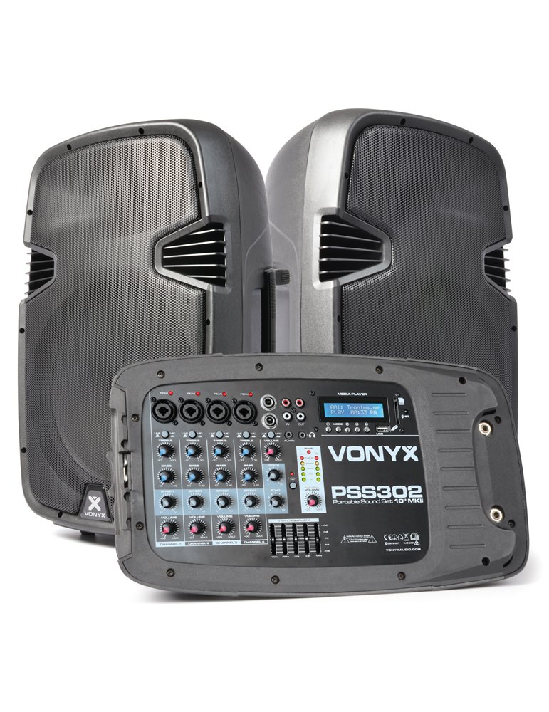 PSS302 Set Portatil 10" SD/USB/MP3/BT con Tripode