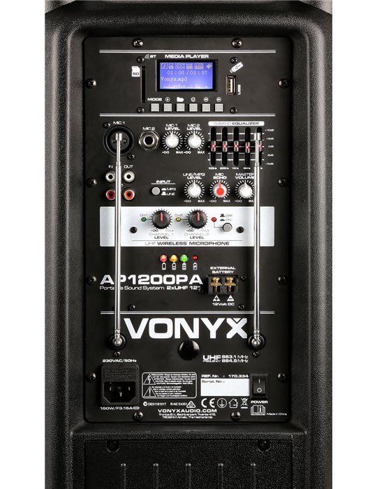 AP1200PA Bafle Portatil 12" 