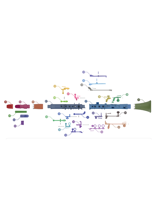 Clarinete NuvoBand NB-200CBK Negro