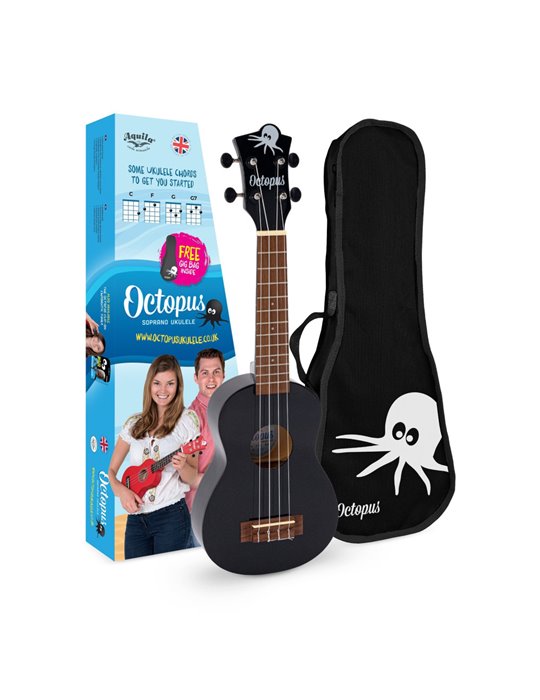 Ukelele Soprano Octopus UK-205BKS Negro