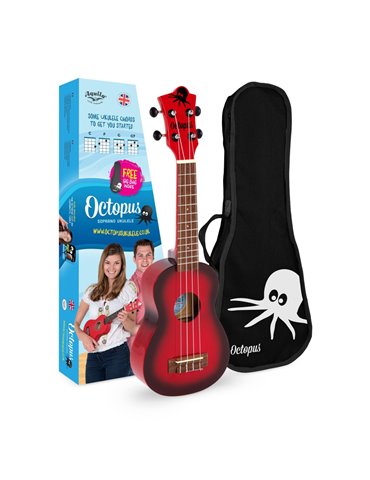 Ukelele Soprano Octopus UK-205RDB Rojo Burst