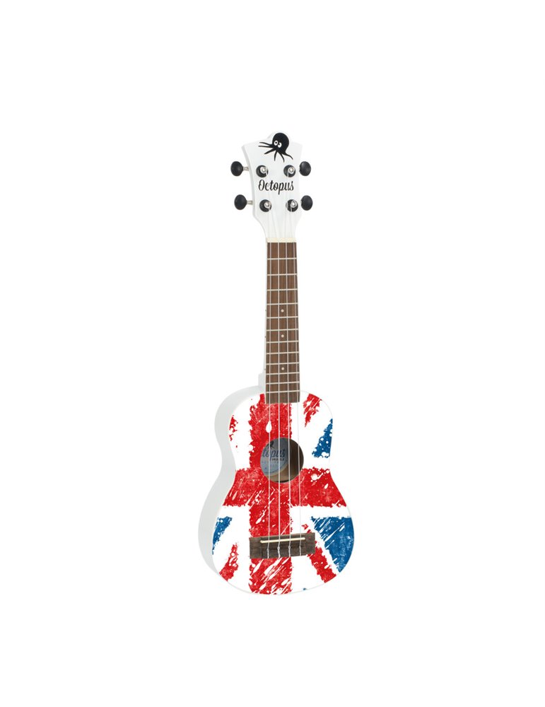 Ukelele Soprano Octopus UK-205UJW Union Jack Blanca