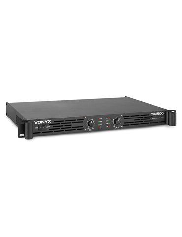 VDA500 Amplificador PA 1U 2x 250W