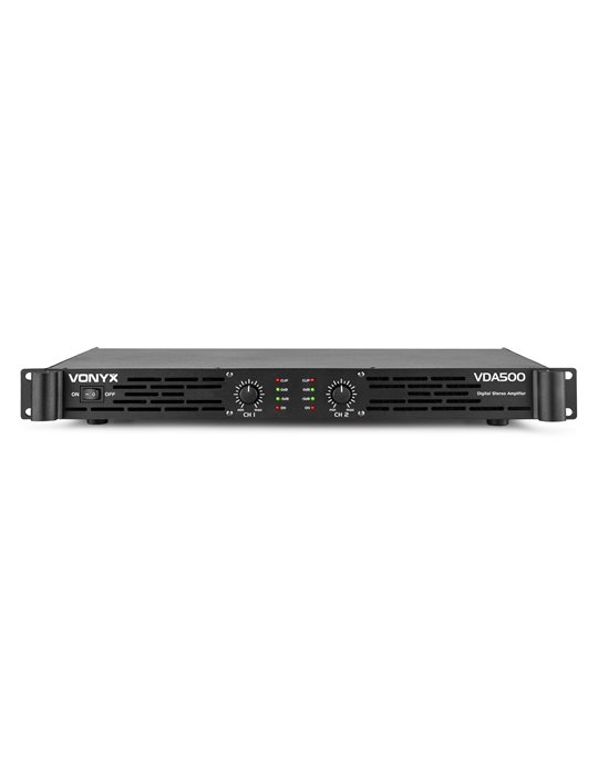 VDA500 Amplificador PA 1U 2x 250W