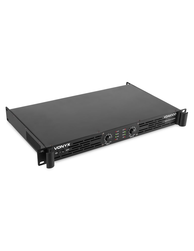 VDA1000 Amplificador PA 1U 2x 500W