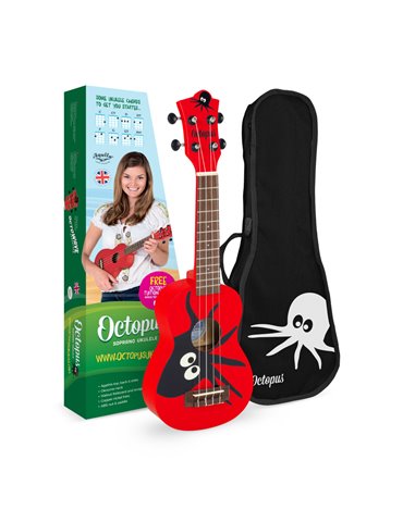 Ukelele Soprano Octopus UK-205KAR Kane Rojo