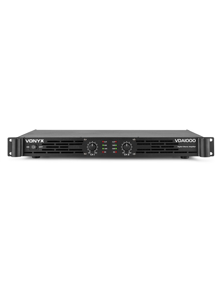 VDA1000 Amplificador PA 1U 2x 500W
