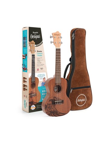 Ukelele Concierto Octopus Rosette UK-230CW Wave