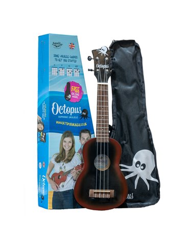 Ukelele Soprano Octopus UK-205BKB Negro Burst