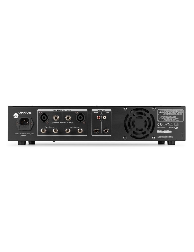 VPA300 Amplificador PA 2 x 150W Reproductor multimedia con BT