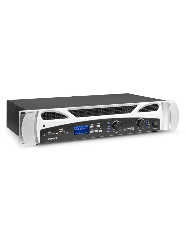 VPA600 PA Amplifier 2x 300W Reproductor multimedia con BT
