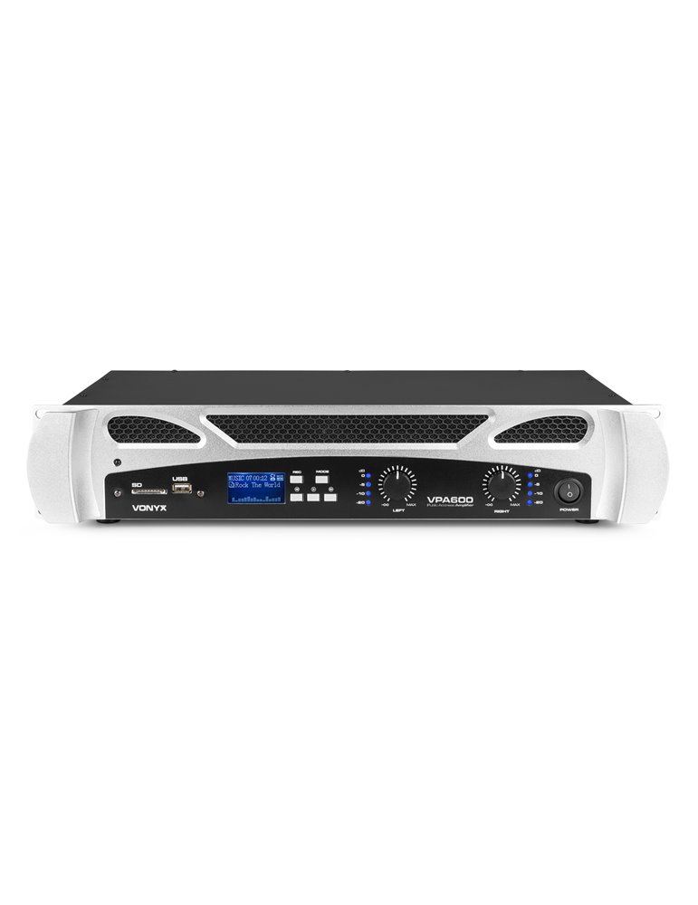 VPA600 PA Amplifier 2x 300W Reproductor multimedia con BT