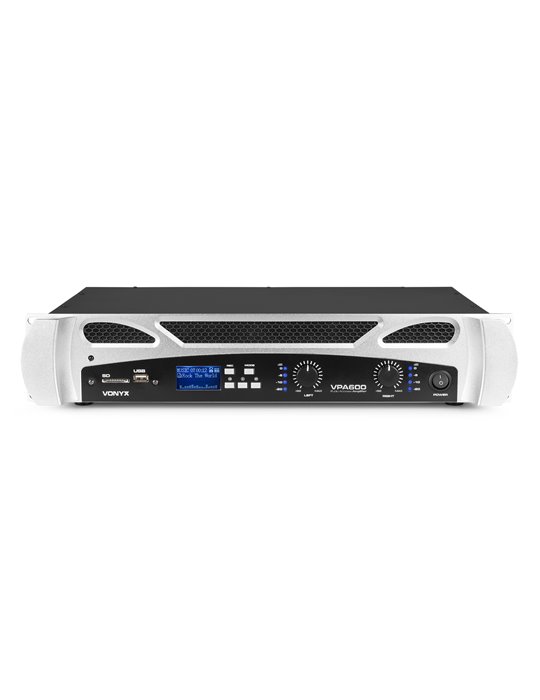 VPA600 PA Amplifier 2x 300W Reproductor multimedia con BT