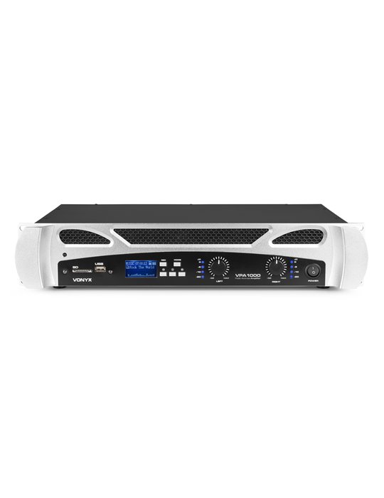 VPA1000 PA Amplifier 2x 500W Reproductor multimedia con BT