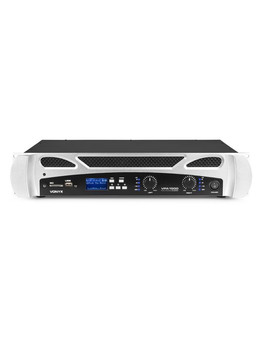 VPA1500 PA Amplifier 2x 750W Reproductor multimedia con BT