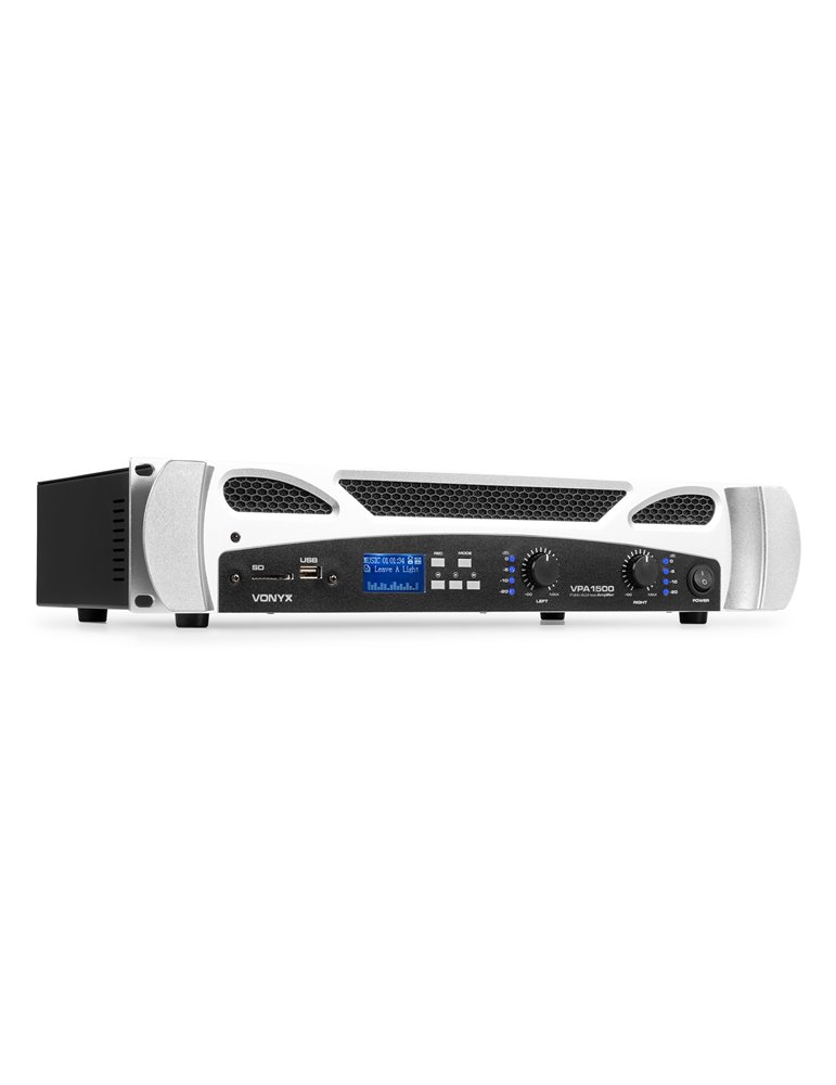 VPA1500 PA Amplifier 2x 750W Reproductor multimedia con BT