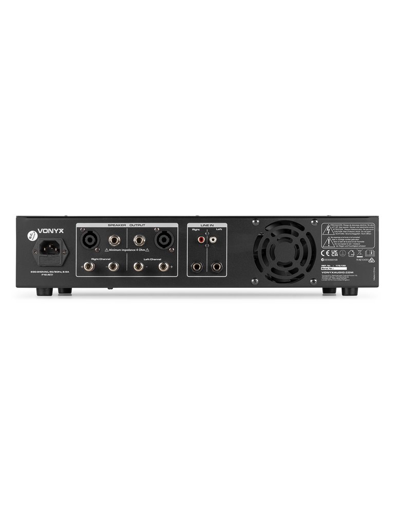 VPA1500 PA Amplifier 2x 750W Reproductor multimedia con BT