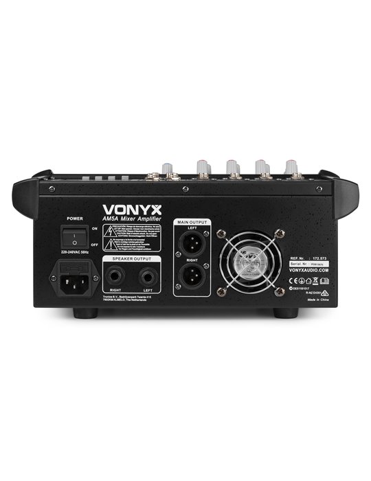 AM5A Mezclador de 5 canales con amplificador DSP/BT/SD/USB/MP3