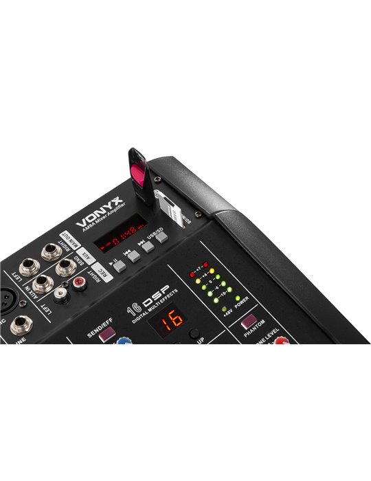 AM8A Mezclador de 8 canales con amplificador DSP/BT/SD/USB/MP3