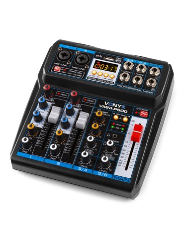 VMM-P500 Mezclador Directo 4Canales con DSP, USB y reproductor MP3/BT 2
