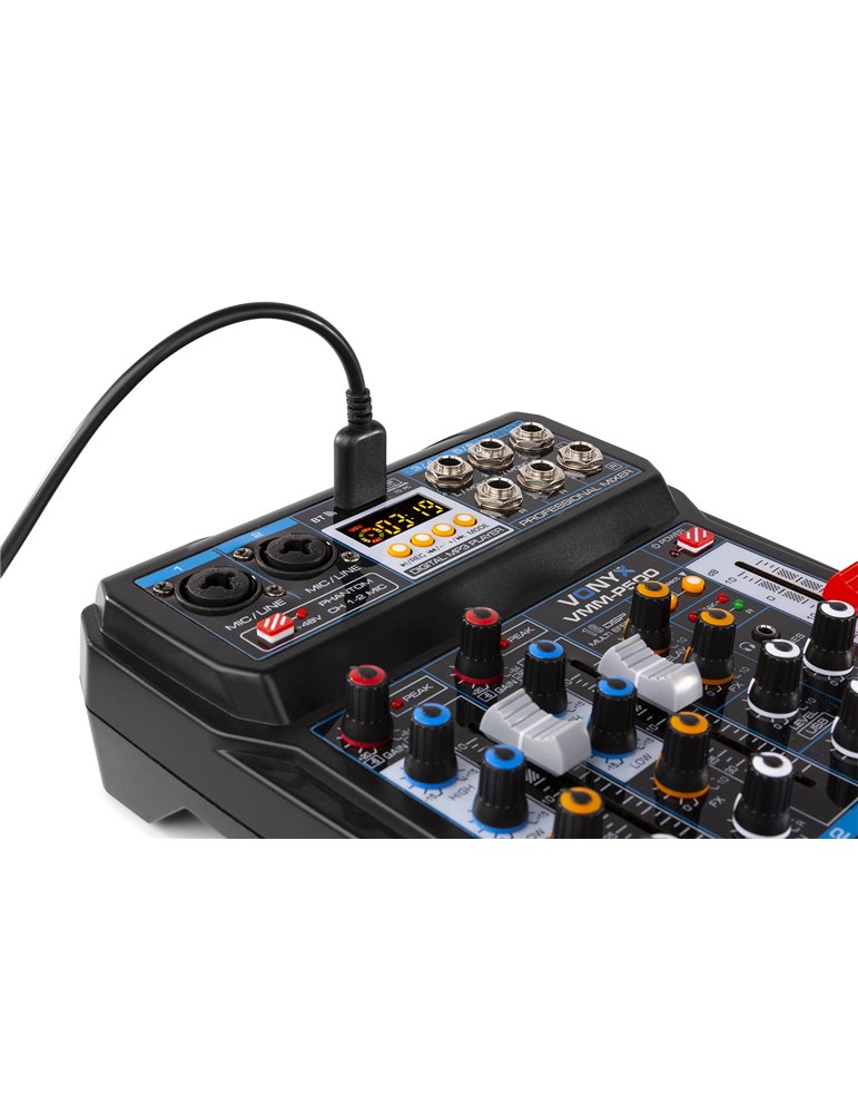 VMM-P500 Mezclador Directo 4Canales con DSP, USB y reproductor MP3/BT