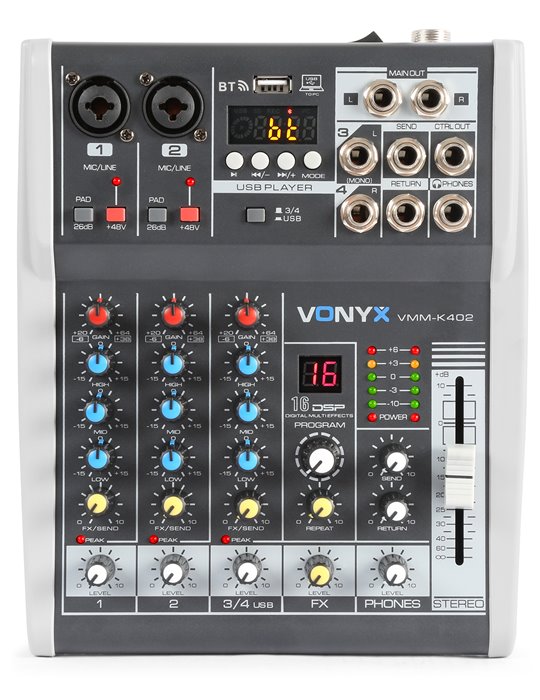 VMM-K402 Mezclador de directo 4 canales con DSP