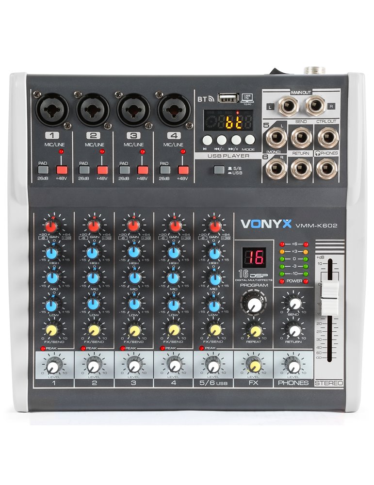 VMM-K602 Mezclador de directo 6 canales con DSP
