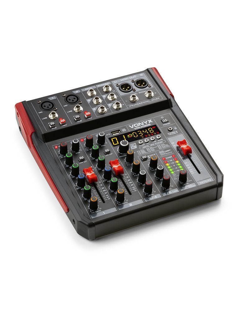 VM-KG06 Mezclador para música 6 canales BT/DSP/USB grabación