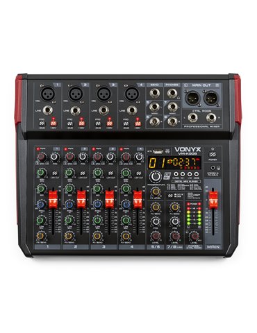 VM-KG08 Mezclador para música 8 canales BT/DSP/USB grabación