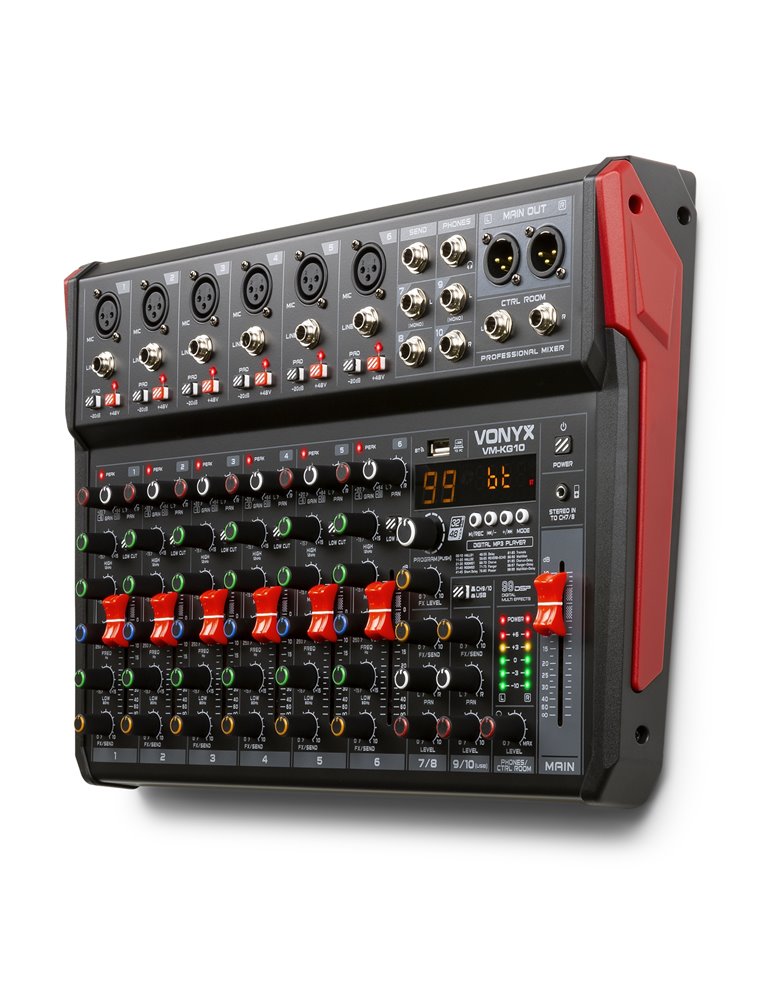 VM-KG10 Mezclador para música 10 canales BT/DSP/USB grabación
