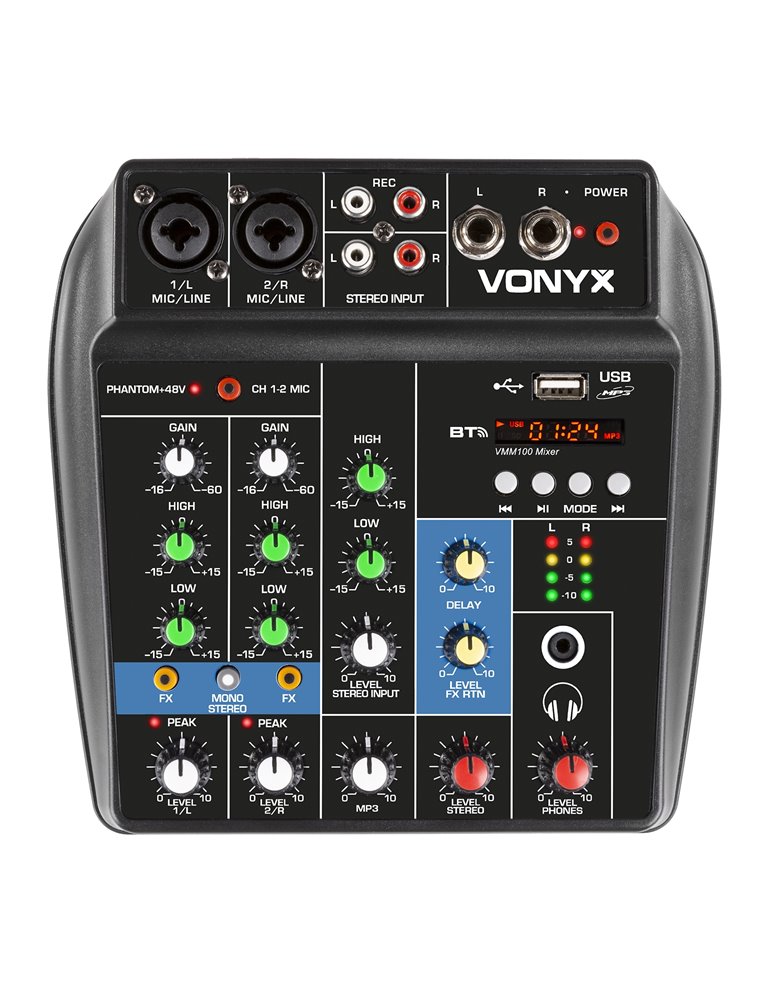 VMM100 Mezclador Audio con USB/BT