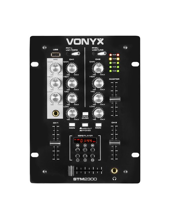 STM-2300 Mezclador de 2 canales USB/MP3