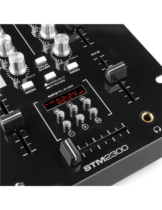 STM-2300 Mezclador de 2 canales USB/MP3
