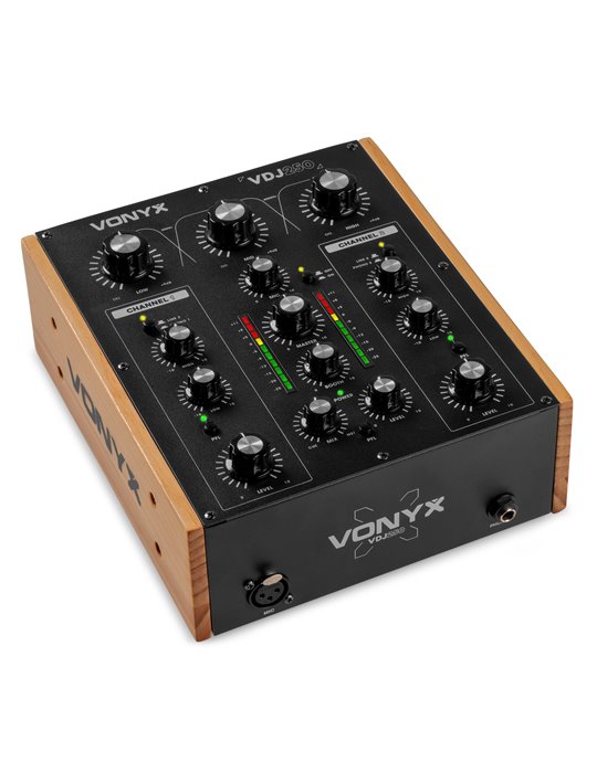 VDJ250 Mezclador rotativo de DJ de 2 canales