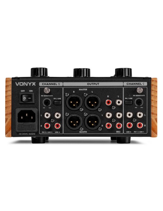VDJ250 Mezclador rotativo de DJ de 2 canales