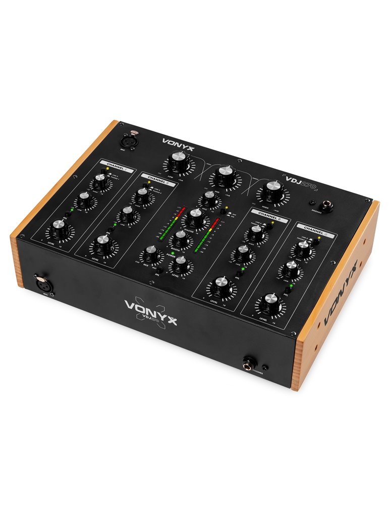 VDJ270 Mezclador rotativo DJ de 4 canales